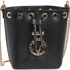 Mario Valentino Black Crossbody Bag with Gold Details Jules Bonbon